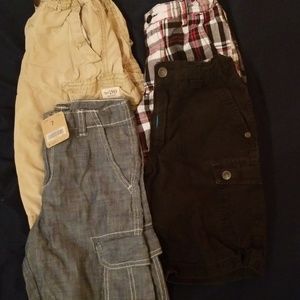 4 pair size 7 boys cargo shorts